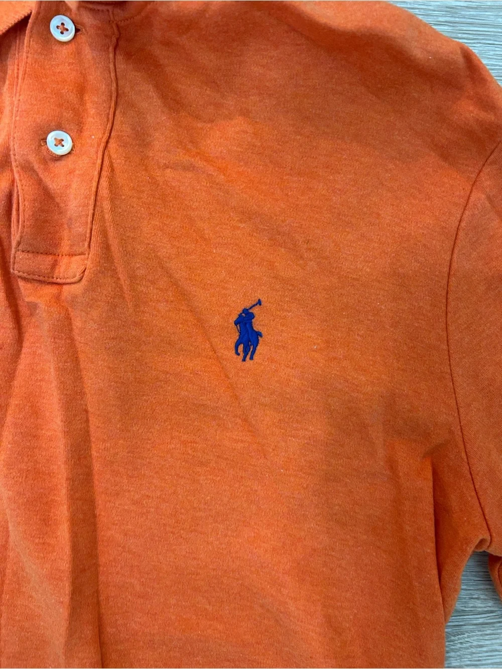 Polo Ralph Lauren Men's Size Small (S) Orange Short Sleeve Pony Logo Polo Shirt